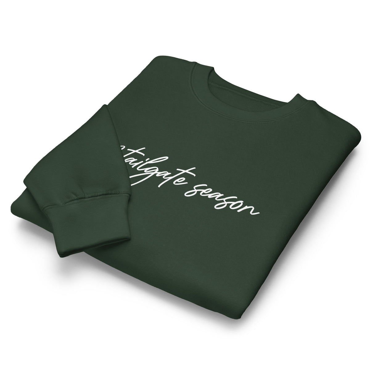 Tailgate Season - Green and White Unisex Sweatshirt