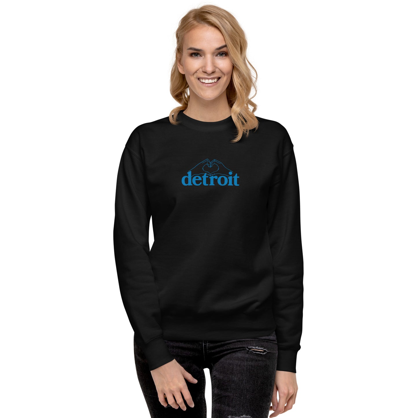 Detroit x Heart Hands - Unisex Premium Sweatshirt