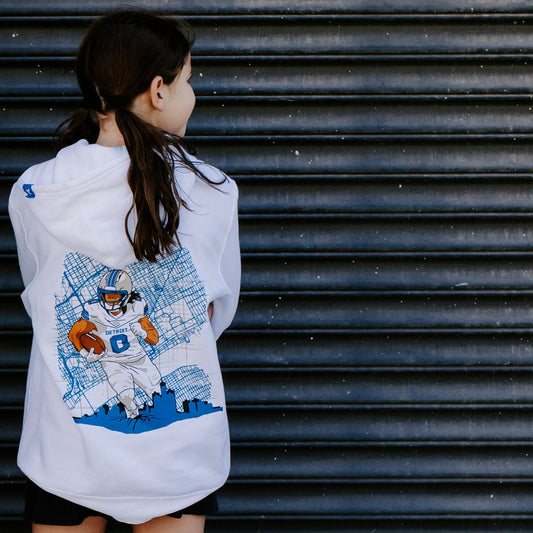 Drawn to Detroit (Football) - Youth Hoodie