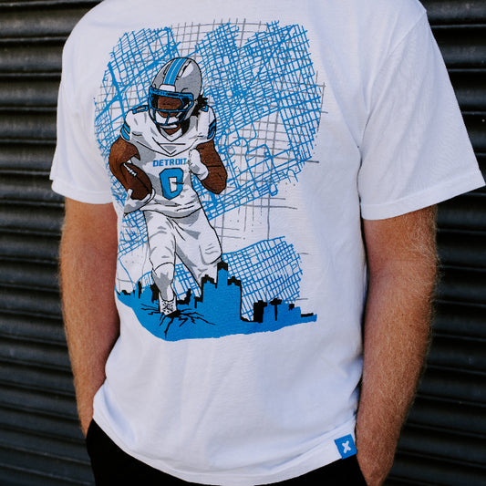 Drawn to Detroit (Football) - Unisex T-Shirt