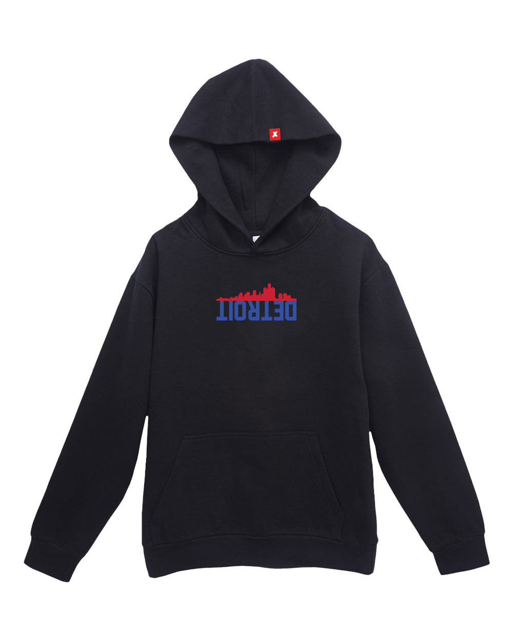 Co x Lab Drawn to Detroit (Basketball) - Youth Hoodie; Eli's original hand-drawn Detroit sports apparel, additional product photograph.