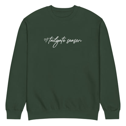 Tailgate Season - Green and White Unisex Sweatshirt