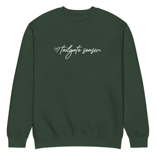 Tailgate Season - Green and White Unisex Sweatshirt