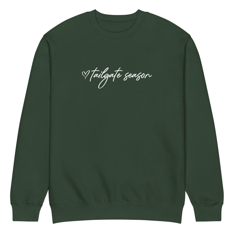 Tailgate Season - Green and White Unisex Sweatshirt