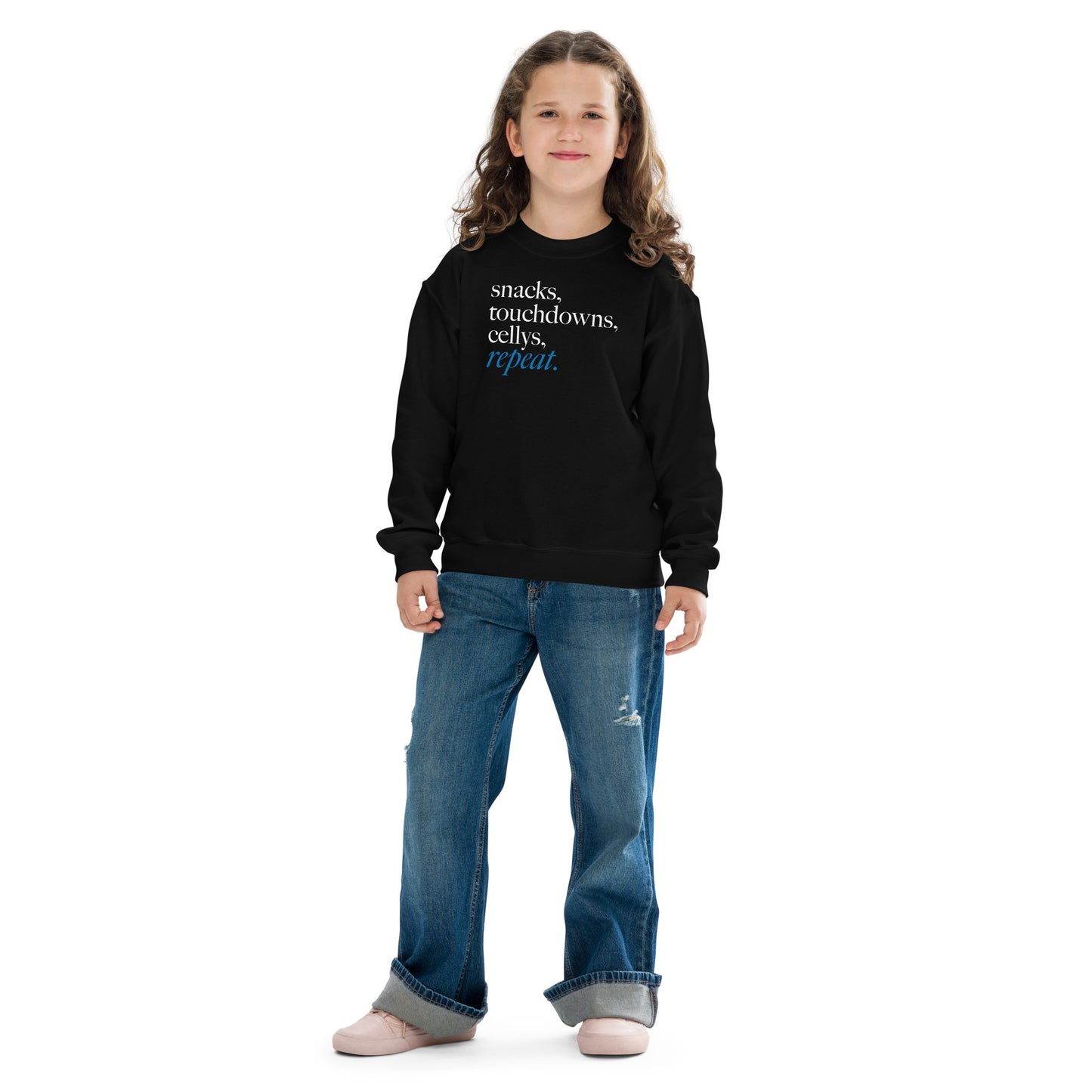 Snacks, Touchdowns, Cellys, Repeat - Youth Sweatshirt