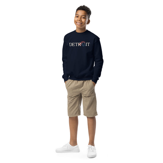 Basic Detroit Basketball - Youth Sweatshirt